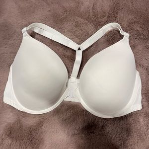 Victoria’s Secret Pink • white racer back push-up bra • 36D